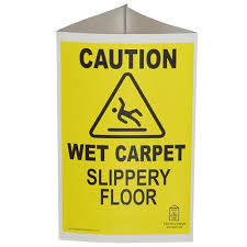 disposable caution sign carpet cleaning